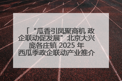“瓜香引凤聚商机 政企联动促发展”北京大兴庞各庄镇 2025 年西瓜季政企联动产业推介活动圆满举行