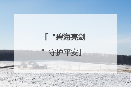 “碧海亮剑”守护平安