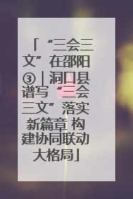 “三会三文”在邵阳③｜洞口县谱写“三会三文”落实新篇章 构建协同联动大格局