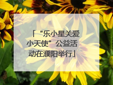“乐小星关爱小天使”公益活动在濮阳举行
