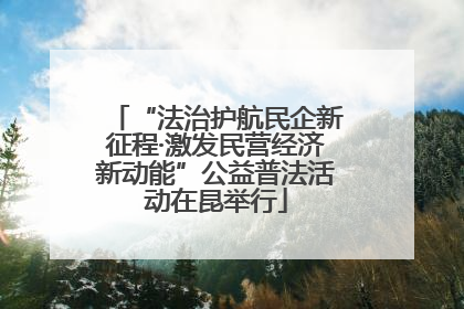 “法治护航民企新征程·激发民营经济新动能”公益普法活动在昆举行