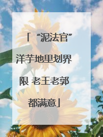 “泥法官”洋芋地里划界限 老王老郭都满意