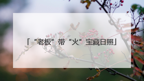 “老板”带“火”宝藏日照