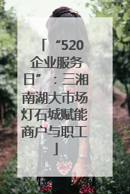 “520 企业服务日”：三湘南湖大市场灯石城赋能商户与职工