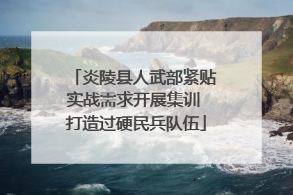 炎陵县人武部紧贴实战需求开展集训 打造过硬民兵队伍
