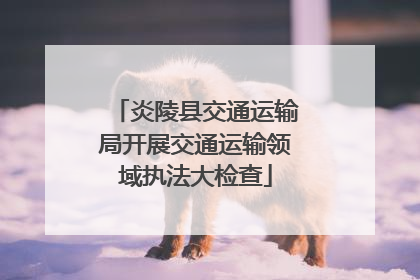 炎陵县交通运输局开展交通运输领域执法大检查