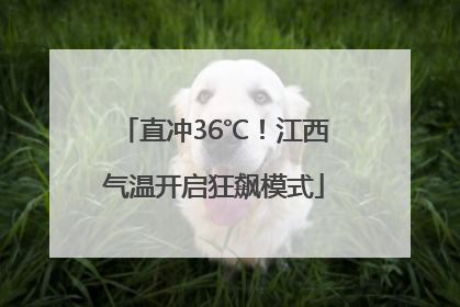 直冲36℃！江西气温开启狂飙模式