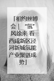 相约丝博会｜“氢”风徐来 看西咸新区泾河新城氢能产业聚链成势
