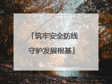 筑牢安全防线 守护发展根基