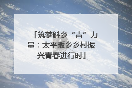 筑梦斛乡“青”力量：太平畈乡乡村振兴青春进行时