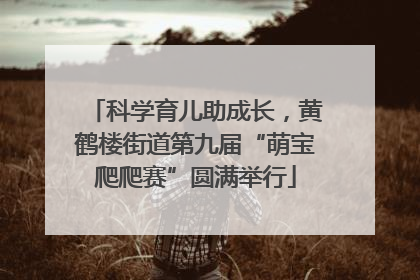 科学育儿助成长，黄鹤楼街道第九届“萌宝爬爬赛”圆满举行