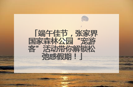 端午佳节，张家界国家森林公园“宠游客”活动带你解锁松弛感假期！