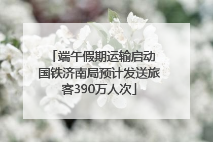端午假期运输启动 国铁济南局预计发送旅客390万人次