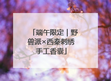 端午限定｜野兽派×西秦刺绣手工香囊