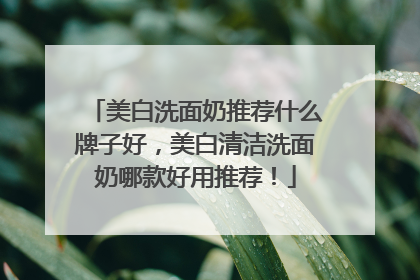 美白洗面奶推荐什么牌子好，美白清洁洗面奶哪款好用推荐！