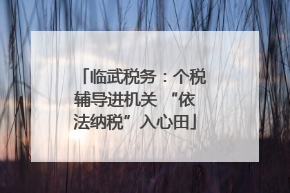 临武税务：个税辅导进机关 “依法纳税”入心田