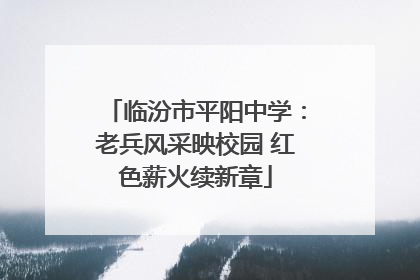 临汾市平阳中学：老兵风采映校园 红色薪火续新章