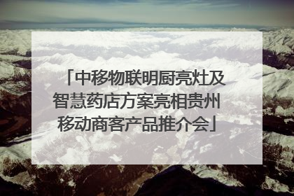 中移物联明厨亮灶及智慧药店方案亮相贵州移动商客产品推介会