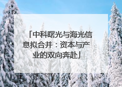 中科曙光与海光信息拟合并：资本与产业的双向奔赴