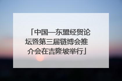 中国—东盟经贸论坛暨第三届链博会推介会在吉隆坡举行