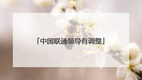 中国联通领导有调整