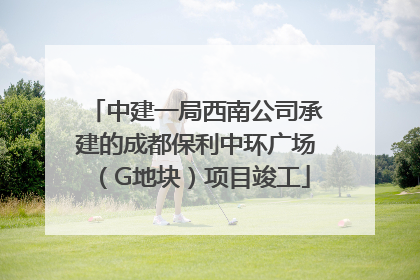 中建一局西南公司承建的成都保利中环广场（G地块）项目竣工