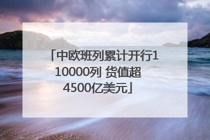 中欧班列累计开行110000列 货值超4500亿美元