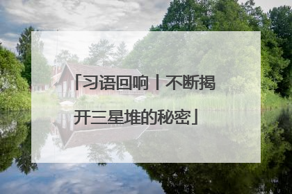 习语回响丨不断揭开三星堆的秘密