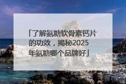 了解氨糖软骨素钙片的功效，揭秘2025年氨糖哪个品牌好