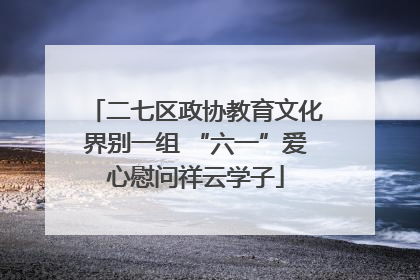 二七区政协教育文化界别一组 “六一”爱心慰问祥云学子