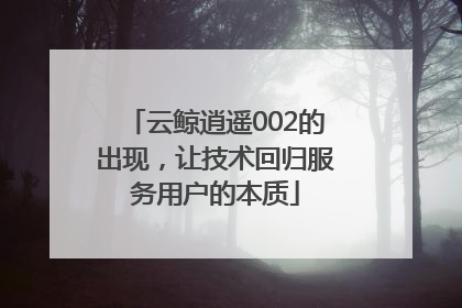 云鲸逍遥002的出现，让技术回归服务用户的本质