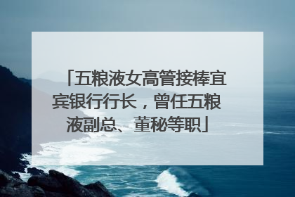 五粮液女高管接棒宜宾银行行长，曾任五粮液副总、董秘等职