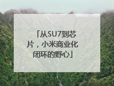 从SU7到芯片，小米商业化闭环的野心