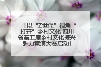 以“Z世代”视角“打开”乡村文化 四川省第五届乡村文化振兴魅力竞演大赛启动