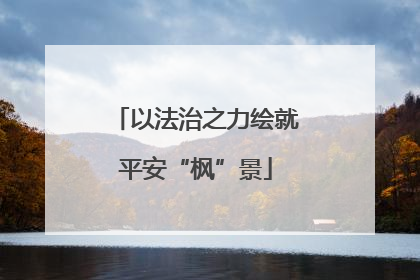 以法治之力绘就平安“枫”景