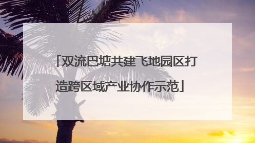 双流巴塘共建飞地园区打造跨区域产业协作示范