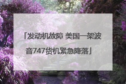 发动机故障 美国一架波音747货机紧急降落