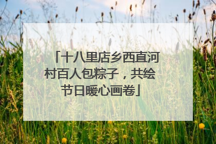 十八里店乡西直河村百人包粽子，共绘节日暖心画卷