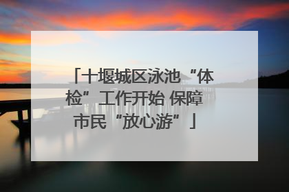 十堰城区泳池“体检”工作开始 保障市民“放心游”