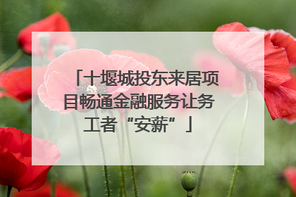 十堰城投东来居项目畅通金融服务让务工者“安薪”