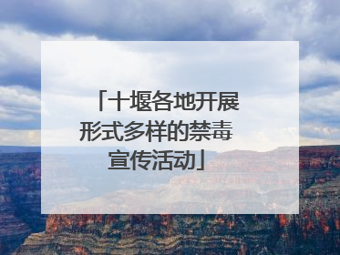 十堰各地开展形式多样的禁毒宣传活动