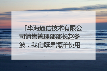 华海通信技术有限公司销售管理部部长赵冬波：我们既是海洋使用者 也是海洋保护者｜2025年生态文明贵阳国际论坛