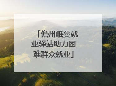 儋州峨蔓就业驿站助力困难群众就业
