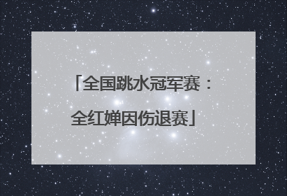 全国跳水冠军赛：全红婵因伤退赛
