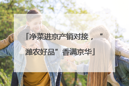 净菜进京产销对接，“潍农好品”香满京华