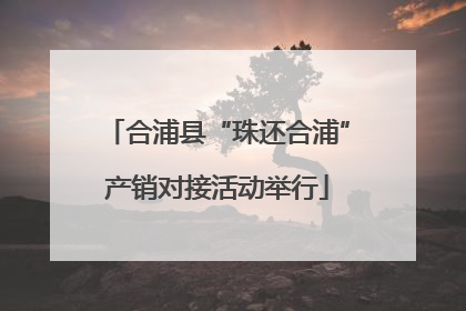 合浦县“珠还合浦”产销对接活动举行