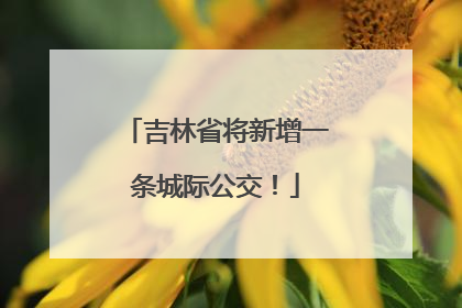 吉林省将新增一条城际公交！