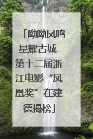 呦呦凤鸣星耀古城 第十二届浙江电影“凤凰奖”在建德揭榜