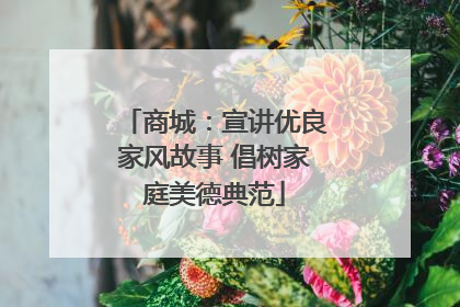 商城：宣讲优良家风故事 倡树家庭美德典范