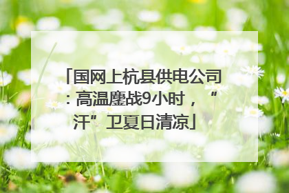 国网上杭县供电公司：高温鏖战9小时，“汗”卫夏日清凉